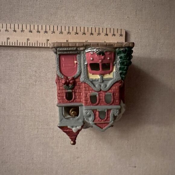 Vintage Ceramic Christmas Village brick firehouse w bell. - Picture 7 of 7